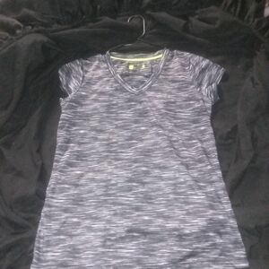 Women's Gray V-Neck Top